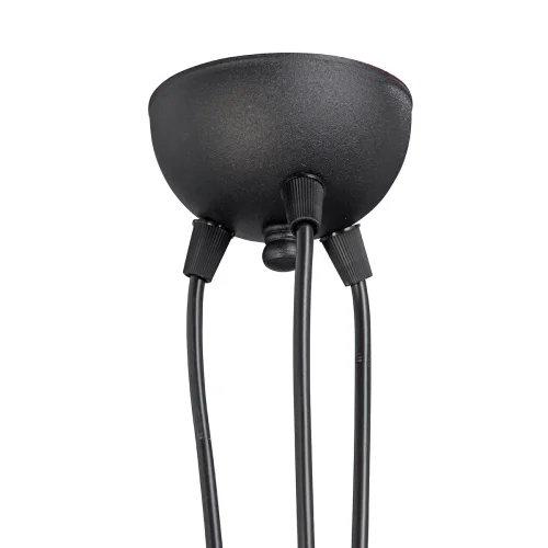 Светильник подвесной V4360-1/3S Vitaluce чёрный серый 3 лампы, основание чёрное в стиле хай-тек  фото 4
